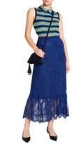 Thumbnail for your product : Maje Embroidered Tulle Midi Skirt
