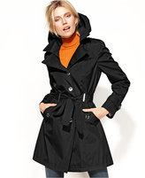 Thumbnail for your product : Calvin Klein Hooded Belted Trench Coat