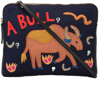 Lizzie Fortunato 'Safari' embroidered clutch