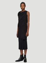 Thumbnail for your product : Rick Owens Draped Crepe Dress in Black