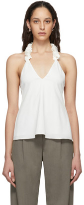 CHRISTOPHER ESBER White Coiled Lei Cami Tank Top