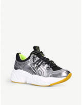 Thumbnail for your product : DKNY Avi metallic low-top trainers