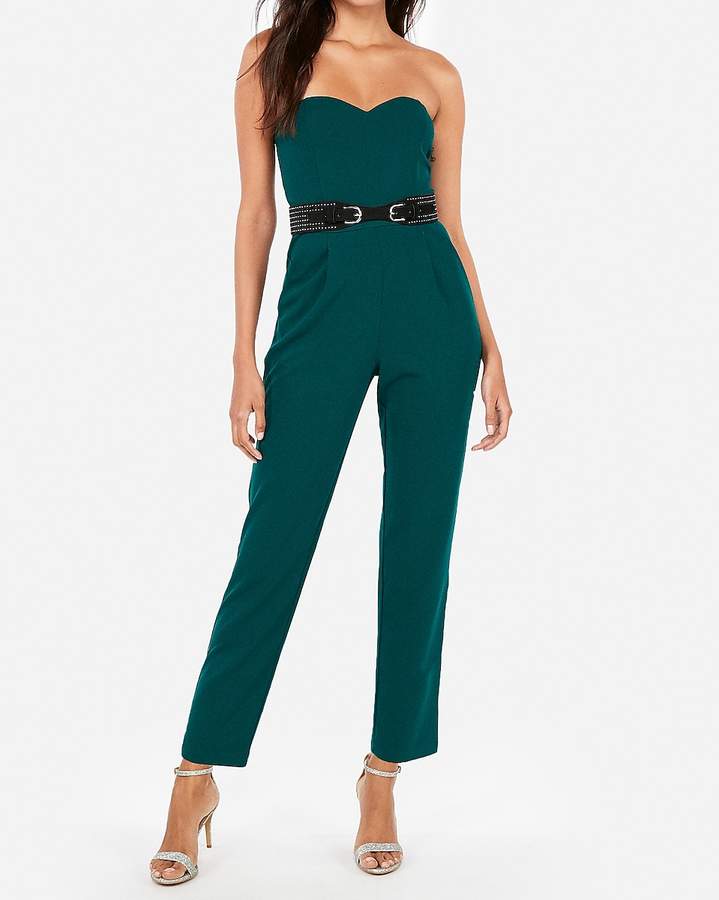 Sweetheart Jumpsuit Express Jumpsuit Green Layla Sweetheart