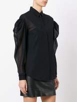 Thumbnail for your product : Saint Laurent Sheer Puff-Sleeve Shirt