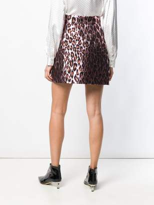 Miu Miu leopard brocade mini skirt