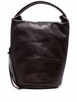 Thumbnail for your product : Lemaire Large Grained-Leather Backpack