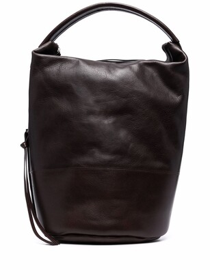 Lemaire Large Grained-Leather Backpack