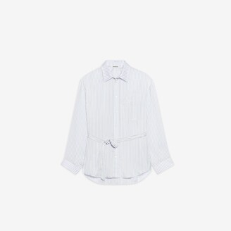Balenciaga White Women's Button Down Shirts | Shop the world's largest  collection of fashion | ShopStyle