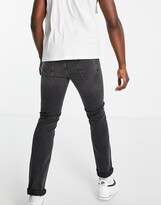 Thumbnail for your product : Topman tall straight leg jeans in washed black