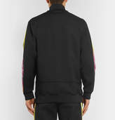 Thumbnail for your product : Off-White Off White Logo-Trimmed Stretch-Jersey Track Jacket - Men - Black