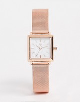 Thumbnail for your product : Spirit design ladies square mesh watch in rose gold