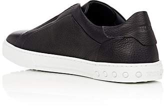 Tod's Men's Pebbled Leather Slip-On Sneakers - Navy