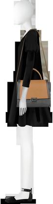 Jil Sander Color Block Leather Refold Top Handle Satchel Bag