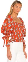 Thumbnail for your product : Caroline Constas Puff Sleeve Smocked Top