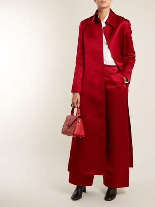 The Row Strom Washed Duchess-satin Trousers - Red