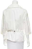 Thumbnail for your product : Akris Punto Drawstring Button-Up Top