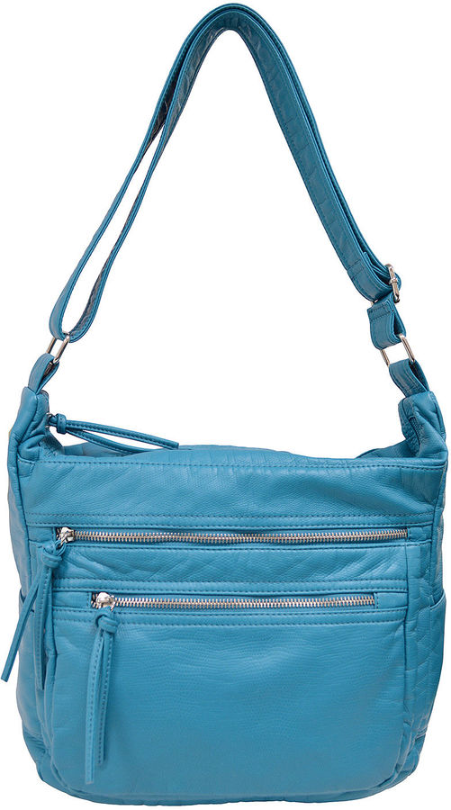 JCPenney Bueno Of California Bueno Lizard Washed Zipper Hobo Crossbody