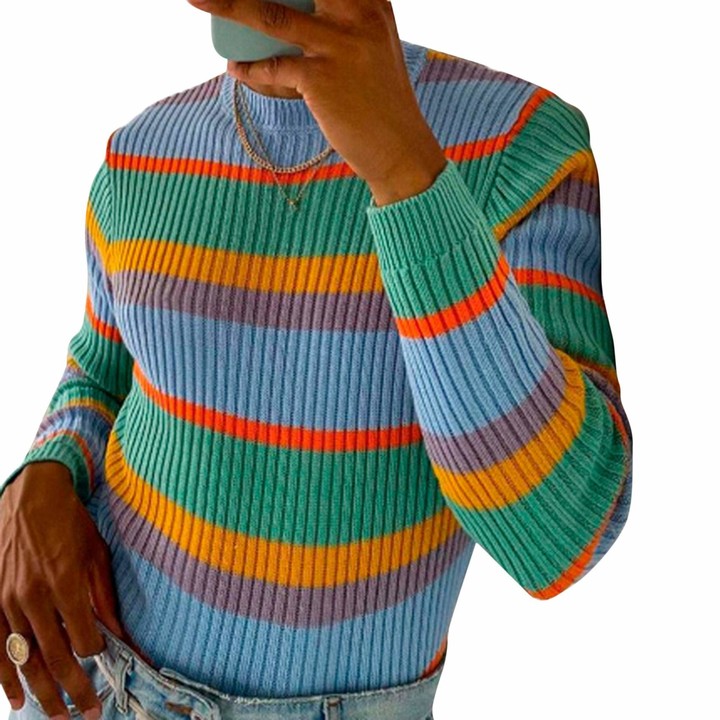 mens rainbow jumper