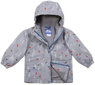 Kids Water-proof Fleece-lined Rain Coat Jacket Hooded By Jan & Jul