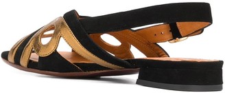 Chie Mihara Two-Tone Flat Sandals