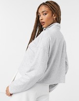 Thumbnail for your product : aerie cropped quarter zip sweat in grey