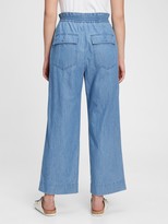 Thumbnail for your product : Gap High Rise Chambray Wide-Leg Pants With Washwell