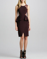 Thumbnail for your product : BCBGMAXAZRIA Lace-Inset Peplum Dress