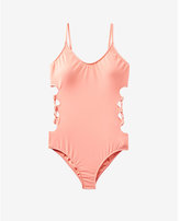 Thumbnail for your product : Express lace-up side one-piece swimsuit
