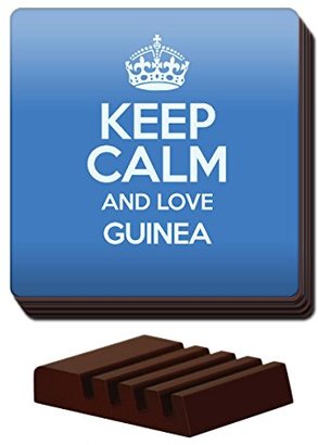 BLUE Set of 4 Keep Calm and Love Guinea Coaster COLOUR 1750