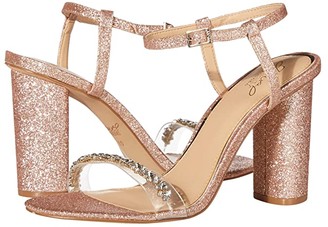 clear and gold shoes