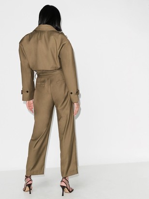 Frankie Shop Belted Trench Jumpsuit