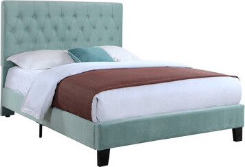 George Oliver Blue Upholstered Bed