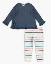 Thumbnail for your product : Splendid Baby Girl Ruffle Top and Stripe Legging Set