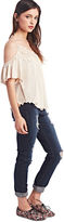 Thumbnail for your product : Wet Seal Crochet Bib Cold-Shoulder Top