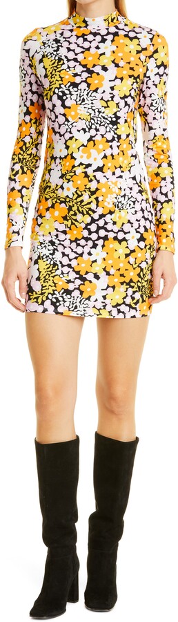 Ted Baker Delilhh Floral Long Sleeve Body-Con Stretch Cotton Dress -  ShopStyle