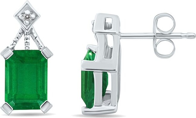 Gemstones 14K 2.33 Ct. Tw. Diamond & Emerald Earrings