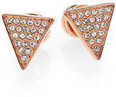 Thumbnail for your product : Michael Kors Brilliance Motif Pavé Triangle Stud Earrings/Rose Goldtone