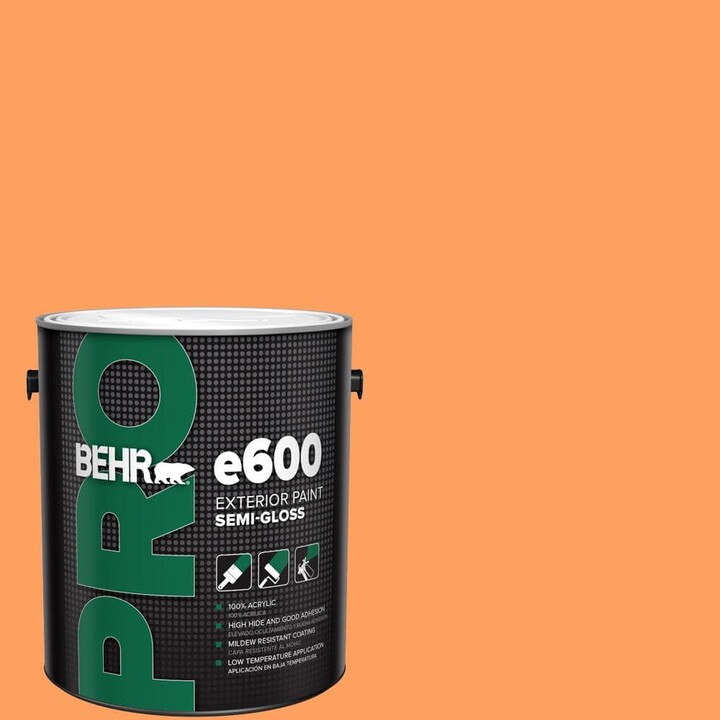 BEHR PRO 1 gal. #250B-5 Orange Spice Semi-Gloss Exterior Paint