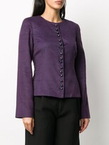 Thumbnail for your product : Gianfranco Ferré Pre-Owned 1990s Collarless Slim-Fit Jacket