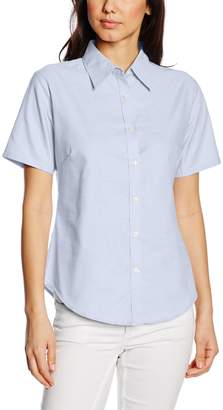 Fruit of the Loom Ladies Lady-Fit Short Sleeve Oxford Shirt (M)