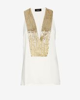 Thumbnail for your product : DSQUARED2 Sleeveless Embellished Blouse