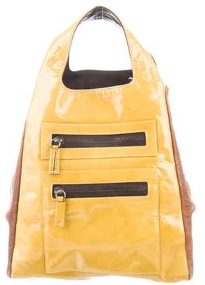 Marni Patent Leather Handle Bag Yellow Patent Leather Handle Bag