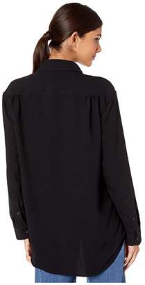 7 For All Mankind Tie Front Shirt (Black) Women's Clothing