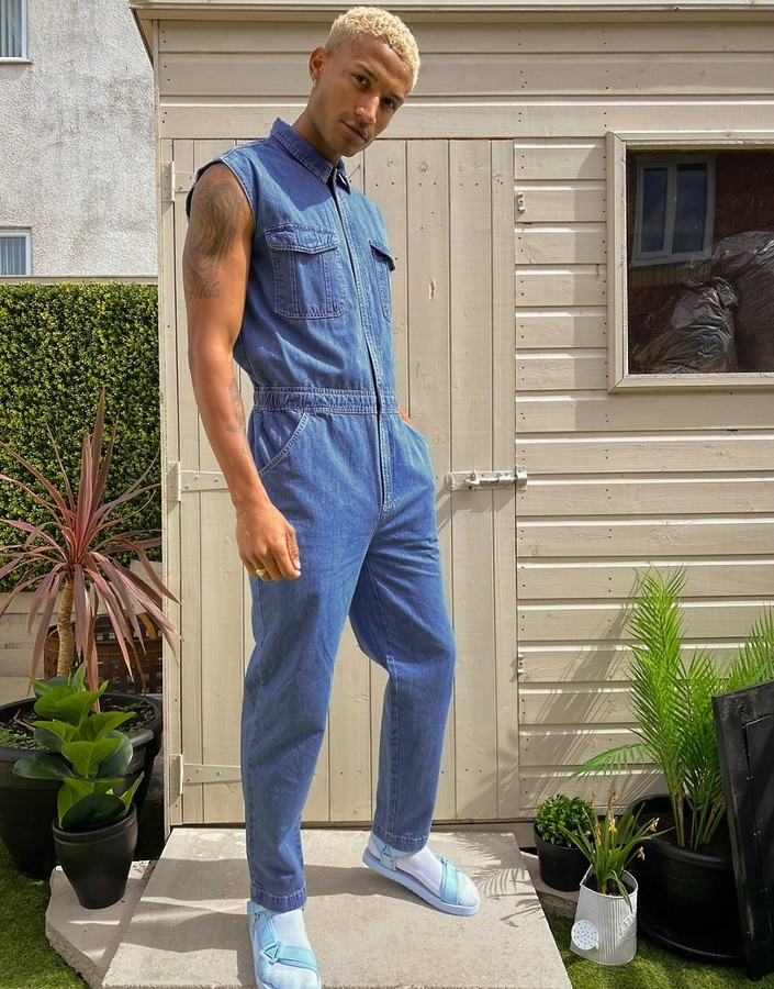 men's denim boiler suit