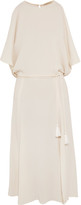 Thumbnail for your product : Vanessa Bruno Galla Cold-shoulder Open-back Crepe Midi Dress - Ivory