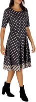 Thumbnail for your product : Robbie Bee Polka Dot Quarter Sleeve Dress