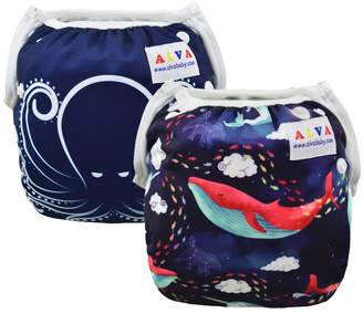 ALVABABY Swim Diapers Boys & Girls Reusable One Size 2pcs DYK13-14-CA