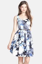 Thumbnail for your product : Eliza J Scoop Neck Floral Print Fit & Flare Dress