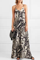 Thumbnail for your product : Norma Kamali Printed Stretch-jersey Maxi Dress - Dark gray