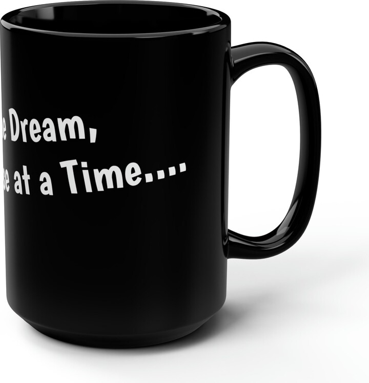 Livin' The Dream One Dollhouse At A Time Black Mug, 15Oz